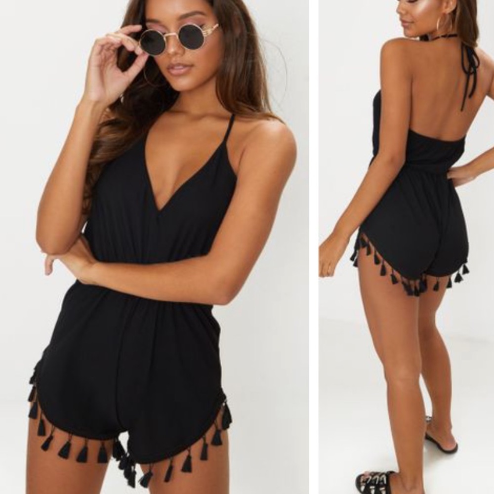 Pretty little thing black romper